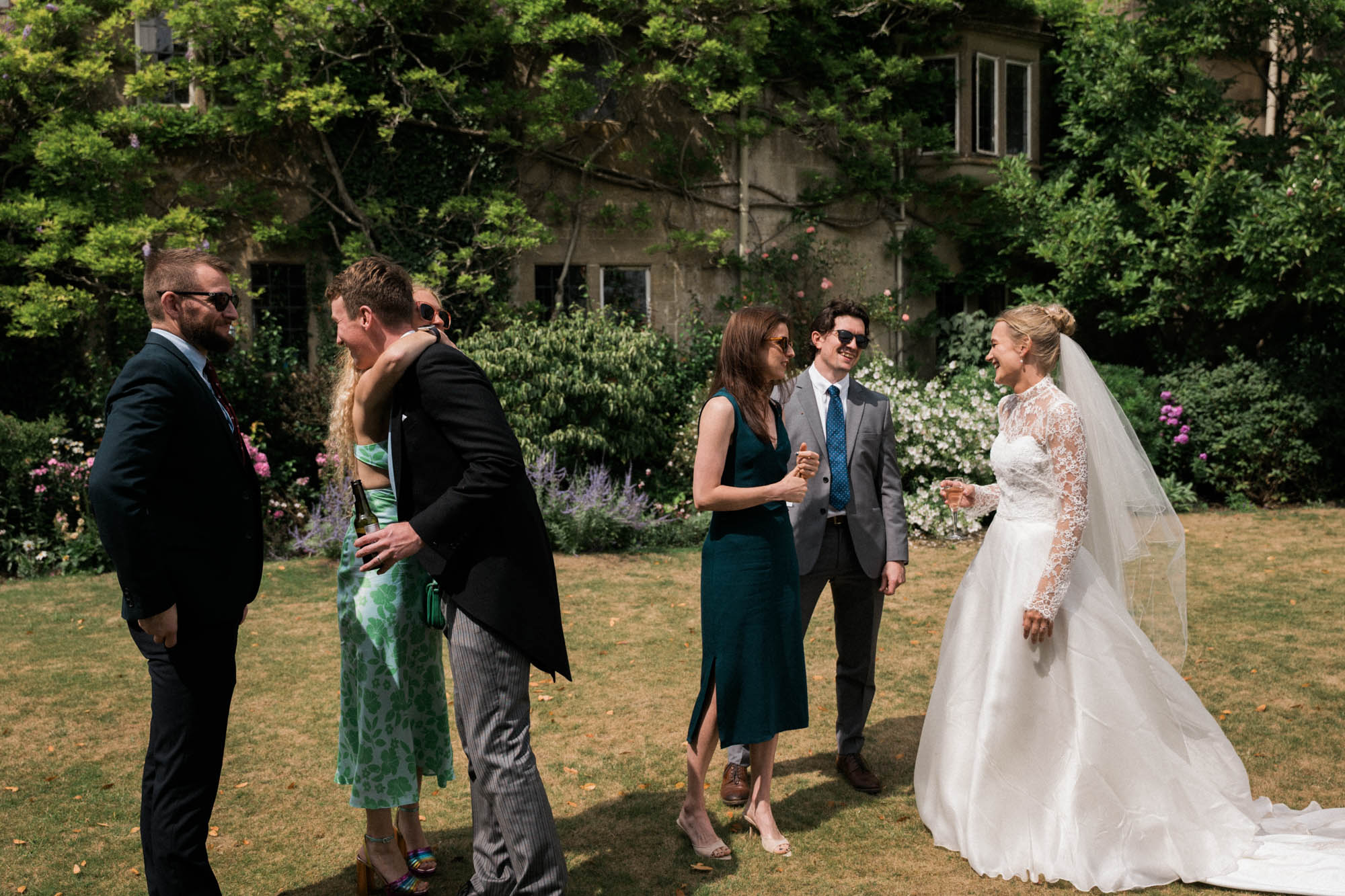 Hamswell house wedding with guests candid photography