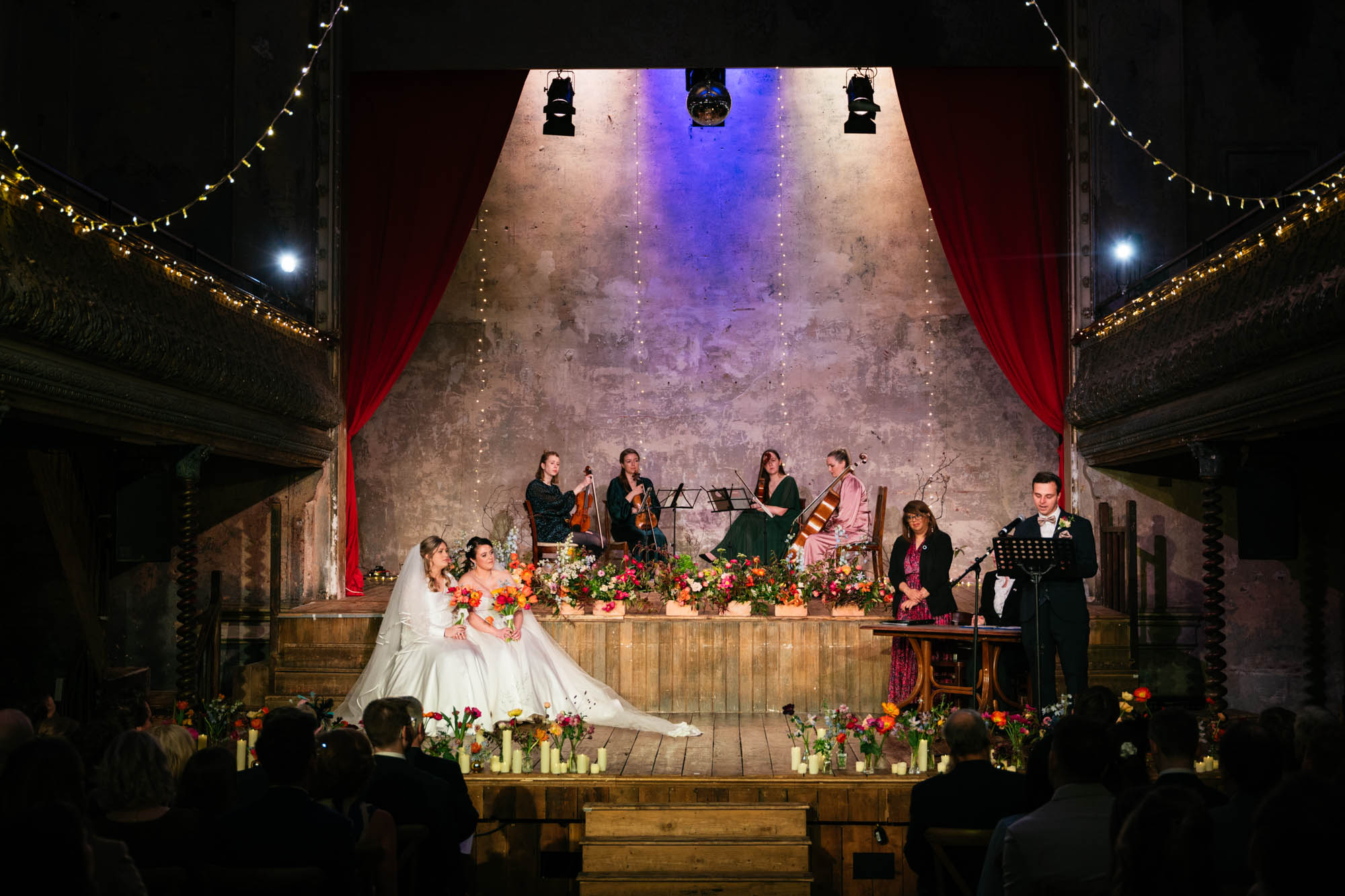 Same sex wedding wiltons music hall